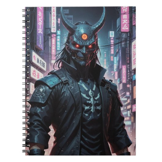 Carnet Cyberpunk Demon Samurai (Devant)