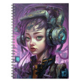 Carnet Cyborg Femme Science-Fiction (Devant)