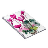 Carnet Cyclamen - Fleurs aquarelles (Côté Droit)