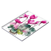 Carnet Cyclamen - Fleurs aquarelles (Côté gauche)