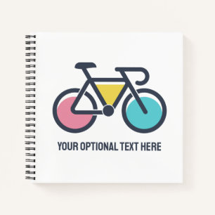 Carnet Cyclisme de texte personnalisé