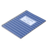 Carnet Cyclisme thème roue motif bleu (Côté gauche)