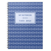 Carnet Cyclisme thème roue motif bleu (Devant)