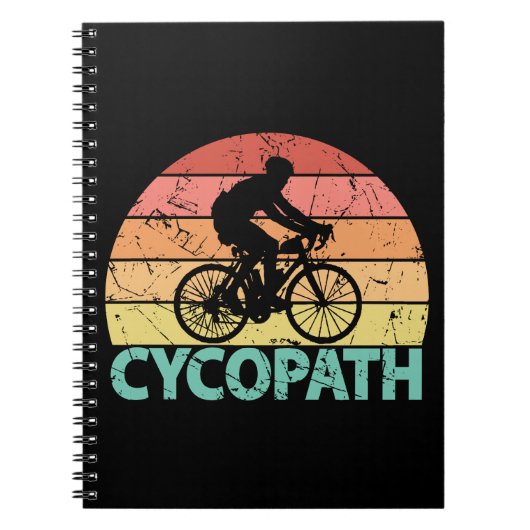 Carnet Cycliste Cycliste amusant Cycopath (Devant)