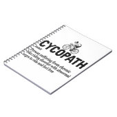 Carnet Cycopath Funny Cycliste pour cyclistes et cycliste (Côté gauche)