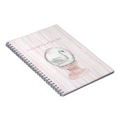 Carnet Cygne à rayures roses (Côté Droit)