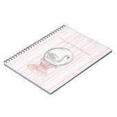 Carnet Cygne à rayures roses (Côté gauche)