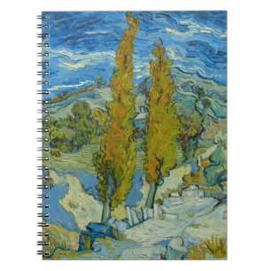 Carnet Cyprès de Van Gogh - Ciel bleu tourbillonnant