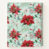 Carnet (D) Jour de Noël vert Monogramme Floral (Dos)