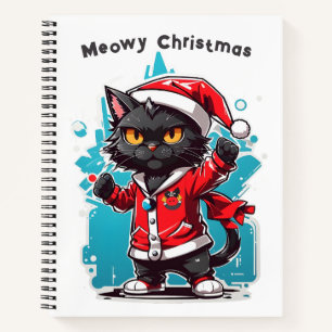Carnet Dabbing Chat noir : Fêtes de Noël de la moelle