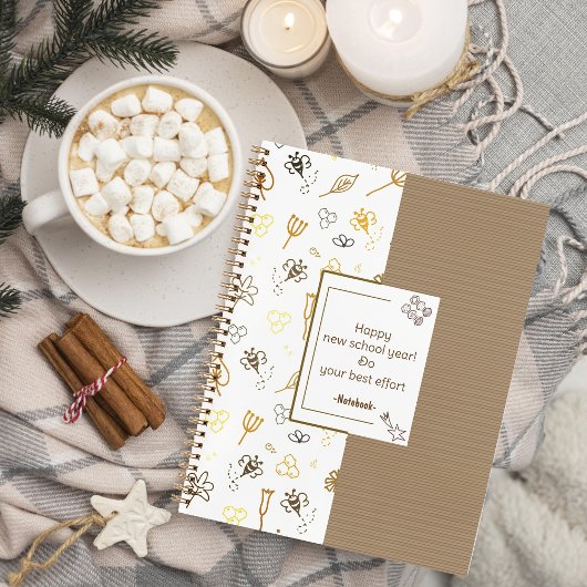 Carnet d'abeilles motifs