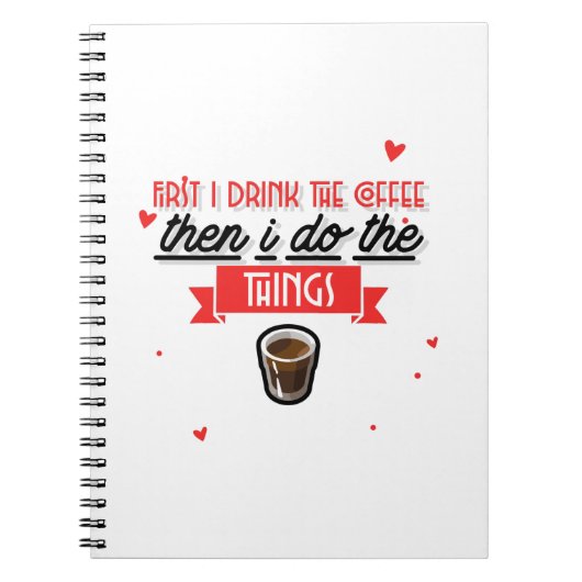 Carnet D'abord je bois le café (Devant)
