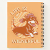 Carnet Dachshund amusant "La vie est pleine d'énergie" Co (Dos)