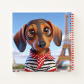 Carnet Dachshund and Eiffel Tower, by Natasha Us   (Dos)