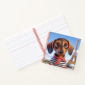 Carnet Dachshund and Eiffel Tower, by Natasha Us   (Intérieur)