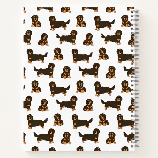 Carnet Dachshund aux cheveux longs (Dos)