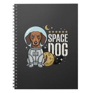 Carnet Dachshund Chien Spatial Astronaute Vecteur