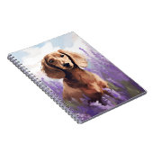 Carnet Dachshund dans le champ Lavender (Côté Droit)