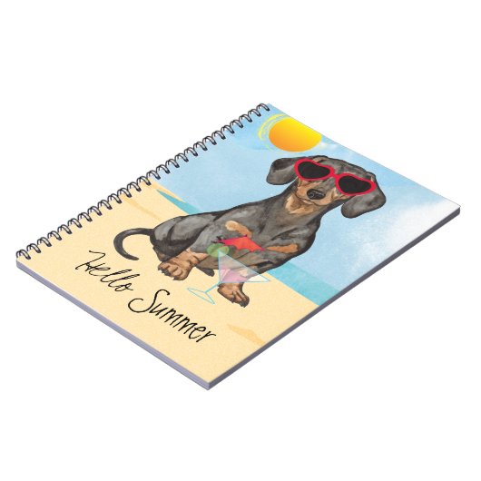 Carnet Dachshund d'été (Côté gauche)