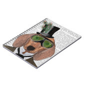 Carnet Dachshund Green Gogges Top Hat (Côté gauche)