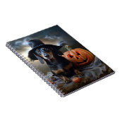 Carnet Dachshund Halloween effroi (Côté Droit)