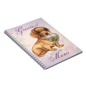 Carnet Dachshund Heart Maman (Côté Droit)