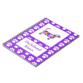Carnet Dachshund Kisses Chien Silhouette Purple PY&B (Côté gauche)