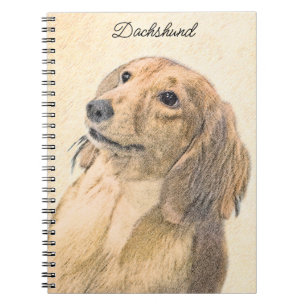 Carnet Dachshund (Longhaerien) Peinture - Art Chien origi