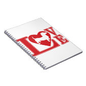 Carnet Dachshund Love Heart (Côté Droit)