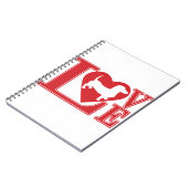 Carnet Dachshund Love Heart (Côté gauche)