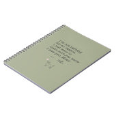 Carnet Dachshund Love Message Personalized Sage Green (Côté gauche)