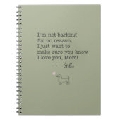 Carnet Dachshund Love Message Personalized Sage Green (Devant)