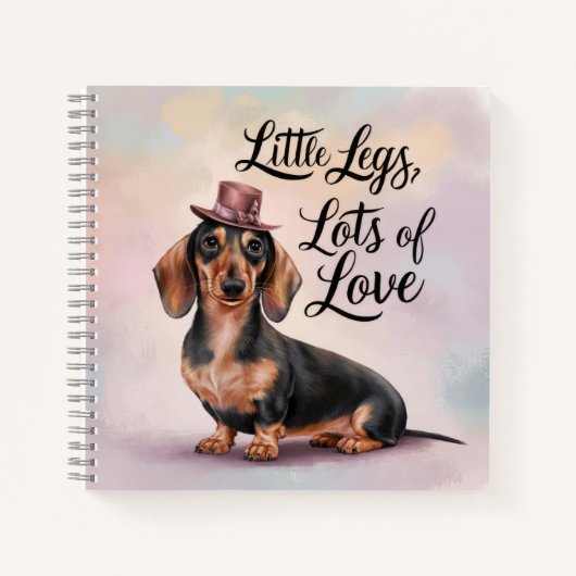 Carnet Dachshund Petits Jambes Beaucoup d'amour (Devant)