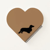 Carnet Dachshund Poil Long - Silhouette 1 (Dos)