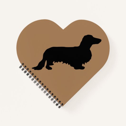 Carnet Dachshund Poil Long - Silhouette 1 (Devant)