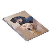 Carnet Dachshund (Smooth) Peinture - Art Chien original (Côté Droit)