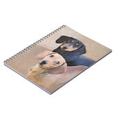 Carnet Dachshund (Smooth) Peinture - Art Chien original (Côté gauche)