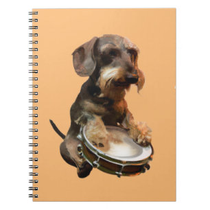 Carnet Dachshund Wirehair Jouer des tambours