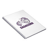 Carnet Dadacorn Funny Unicorn Dad Vector Shirt Design_1 (Côté Droit)