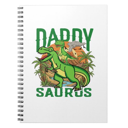 Carnet Daddysaurus T-Rex drôle de dinosaure | Cadeau pour (Devant)