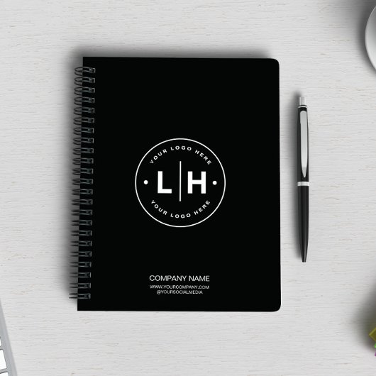 Carnet d'affaires personnalisé noir