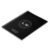 Carnet d'affaires personnalisé noir (Côté gauche)