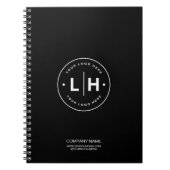 Carnet d'affaires personnalisé noir (Devant)