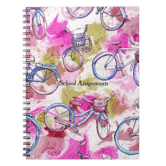 Carnet d'affectation scolaire Tie Dye & Bikes (Devant)