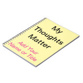 Carnet d'Affirmation Auto-Worth Cadeau personnalis (Côté gauche)