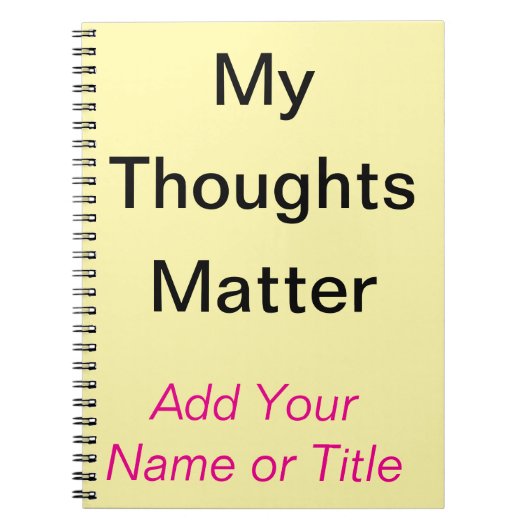 Carnet d'Affirmation Auto-Worth Cadeau personnalis (Devant)