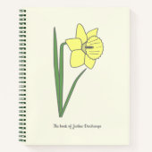 Carnet Daffodile botanique Pastel Flower (Devant)