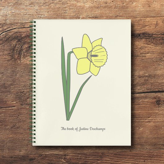 Carnet Daffodile botanique Pastel Flower