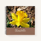 Carnet Daffodile de printemps jaune dans le jardin Nom pe (Devant)