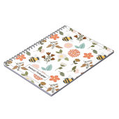 Carnet Daffodile et abeilles florales au printemps | Pers (Côté gauche)